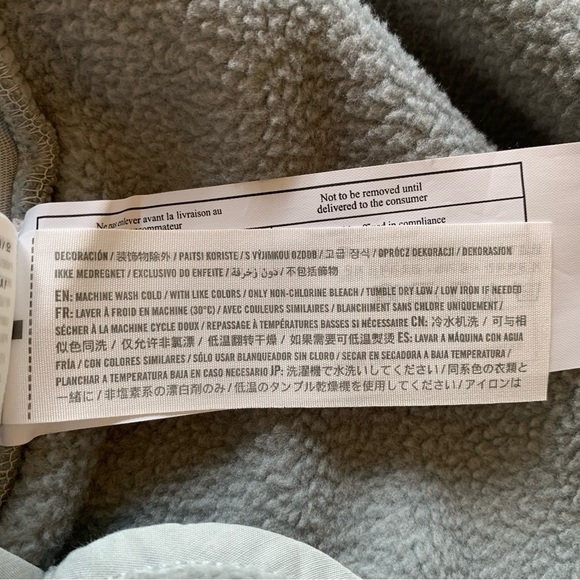 NWT Abercrombie Kids Girl Fleece Snap Pullover Jacket Gray 15/16 Kangaroo Pocket - Picture 11 of 16